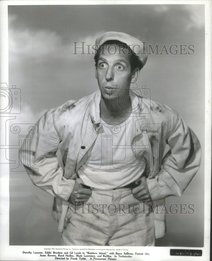 1954 Press Photo Gil Lamb stage comedian Dorothy Lmour Eddie star Rainbow Island- Historic Images