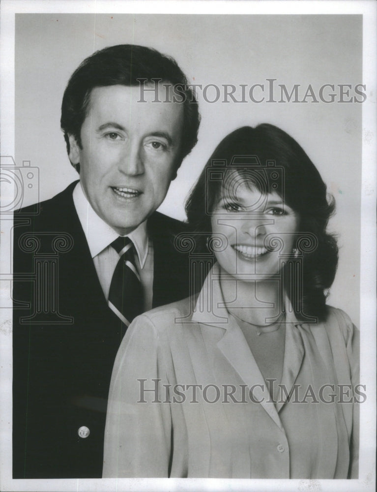 1981 Press Photo David Frost and Sandy Hill &quot;Show Business&quot;- RSA74765- Historic Images