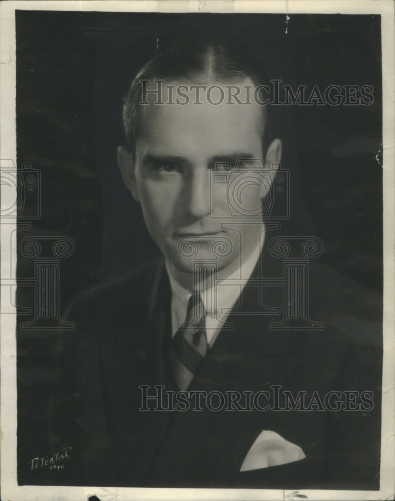 1933 Press Photo Ald Roger Killey ward Flash American Madison Street - Historic Images