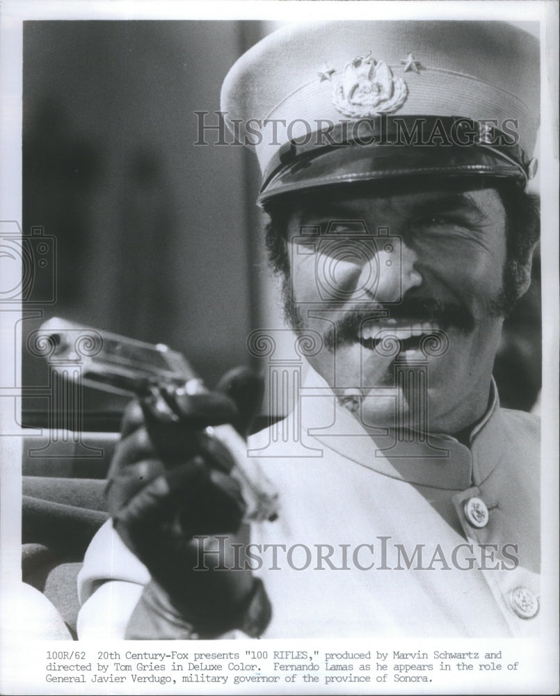 1969 Press Photo Fernando Lamas in 100 Rifles- RSA75783- Historic Images