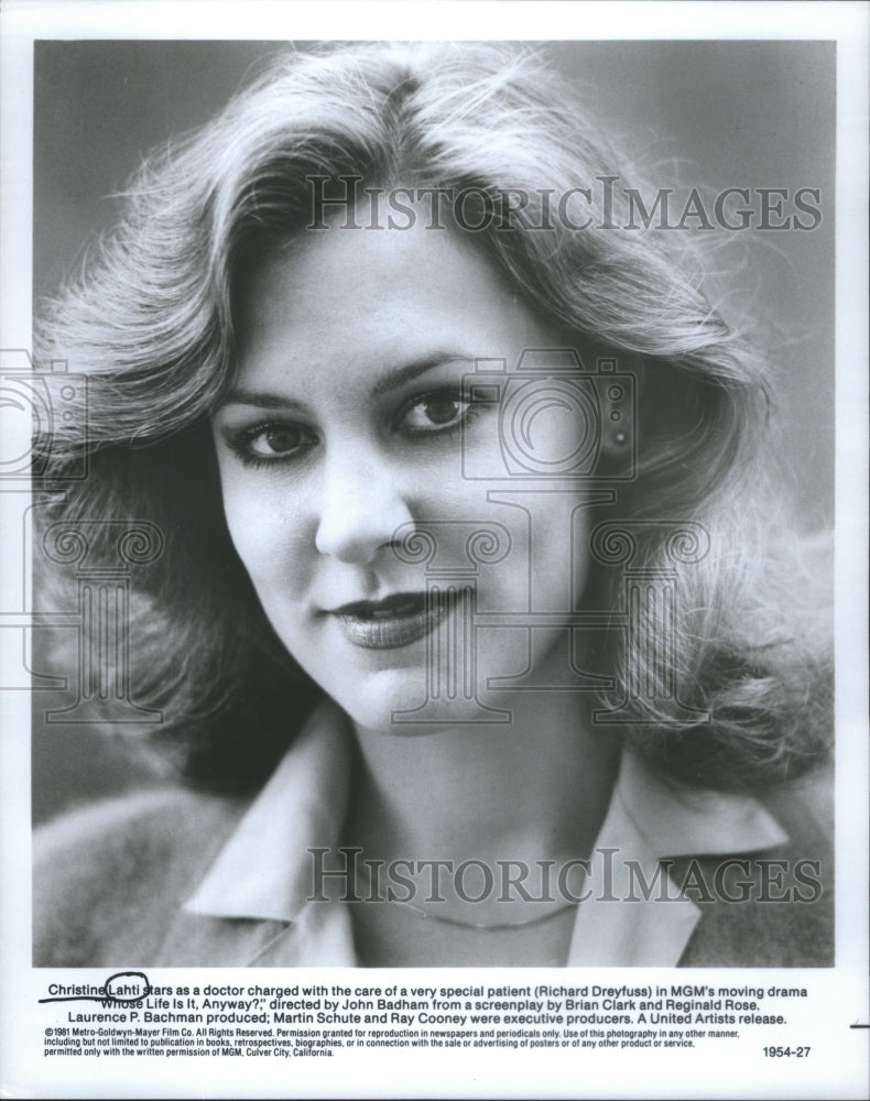 1982 Press Photo Christine Lahti Doctor MGM John Badham- RSA75887- Historic Images