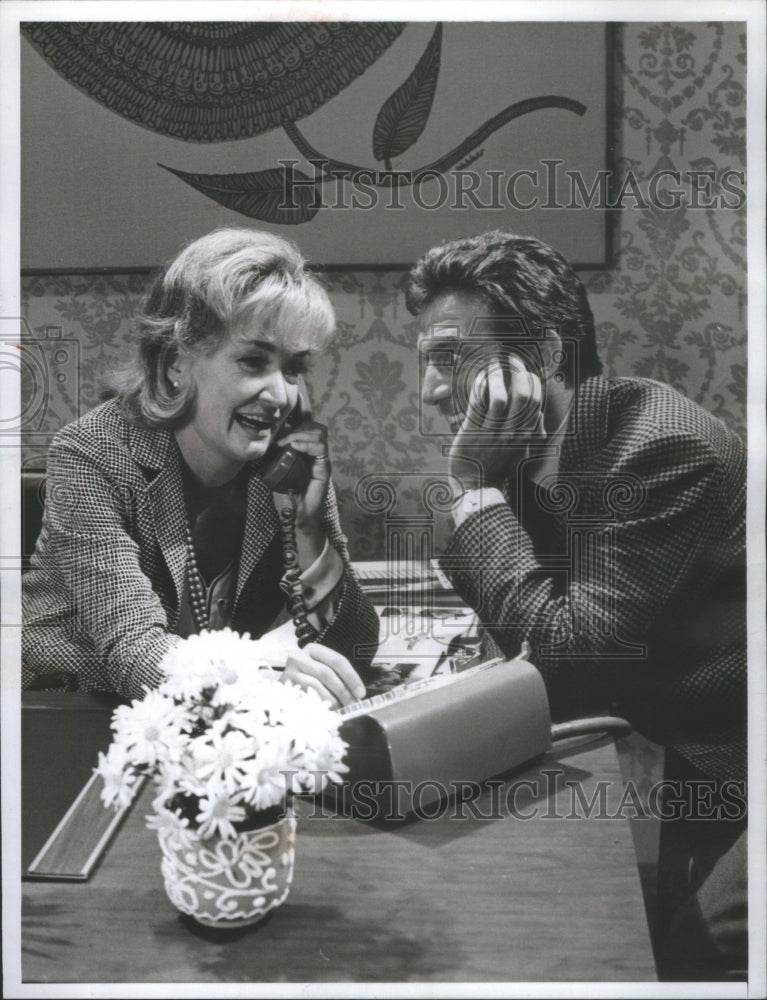 1968 Press Photo Nina Foch Guest Name Game Channel - Historic Images