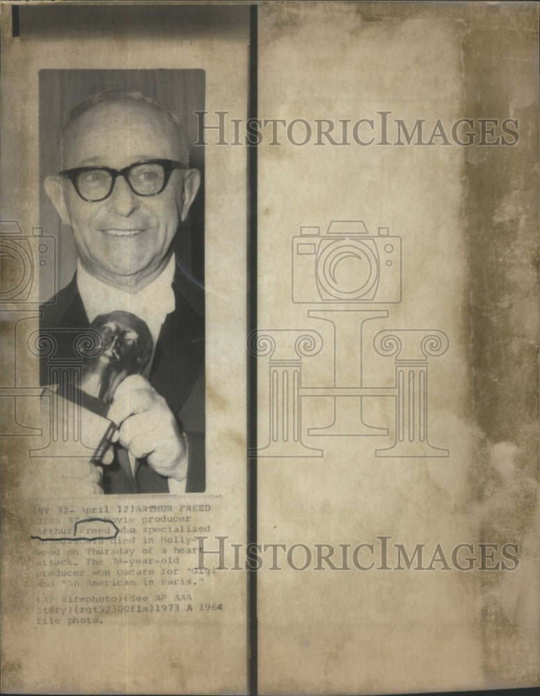 1964 Press Photo Arthur Freed Movie producer Musicals Died Hollywood- RSA76331- Historic Images