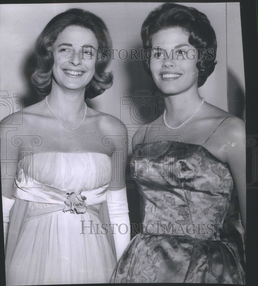 1961 Press Photo Deborah Freeman Geraldine Taylor May Ball Gowns- RSA76343- Historic Images