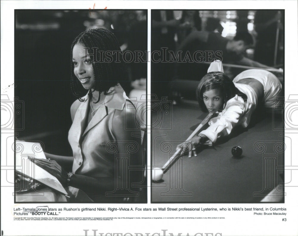 Press Photo Left Tamala Jones Star Rushon Girlfriend Nikki Right Vivica Fox Wall- Historic Images