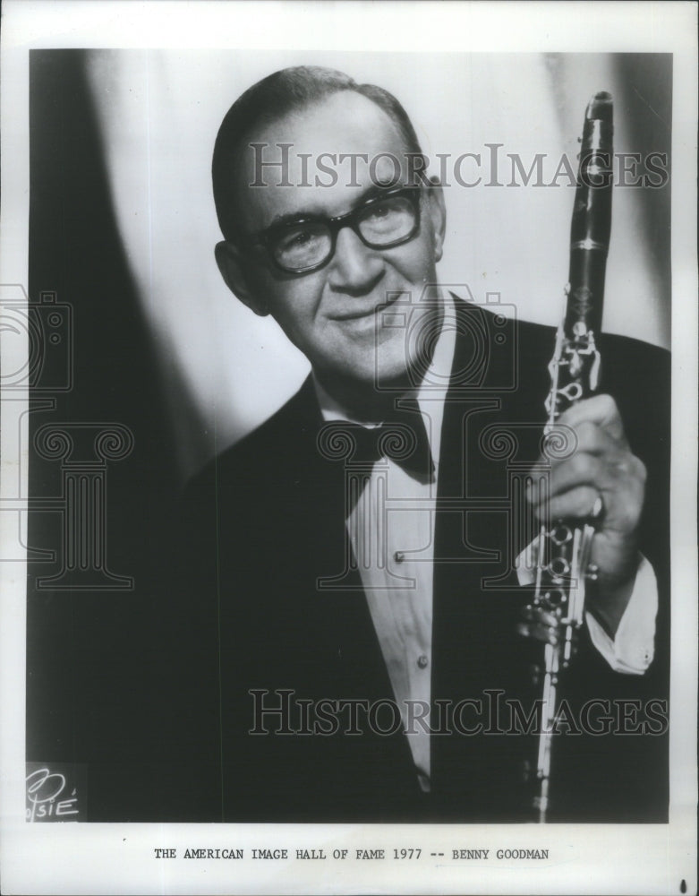 1977 Press Photo American Image Hall Fame Benny Goodman Musician Library File- Historic Images