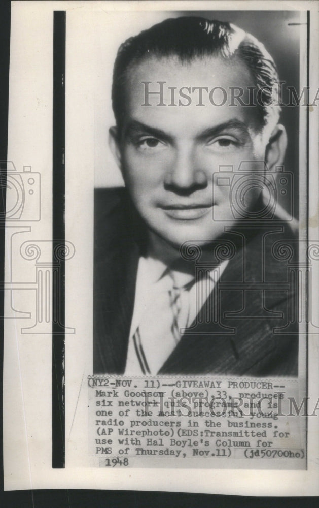 1948 Press Photo Mark Goodson, Radio Programs Producer.- RSA81773- Historic Images