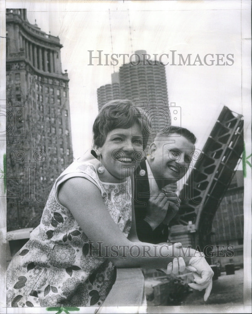 1967 Press Photo Mr Mrs William Heiser Lawrence Hall Boat Party- RSA82315- Historic Images