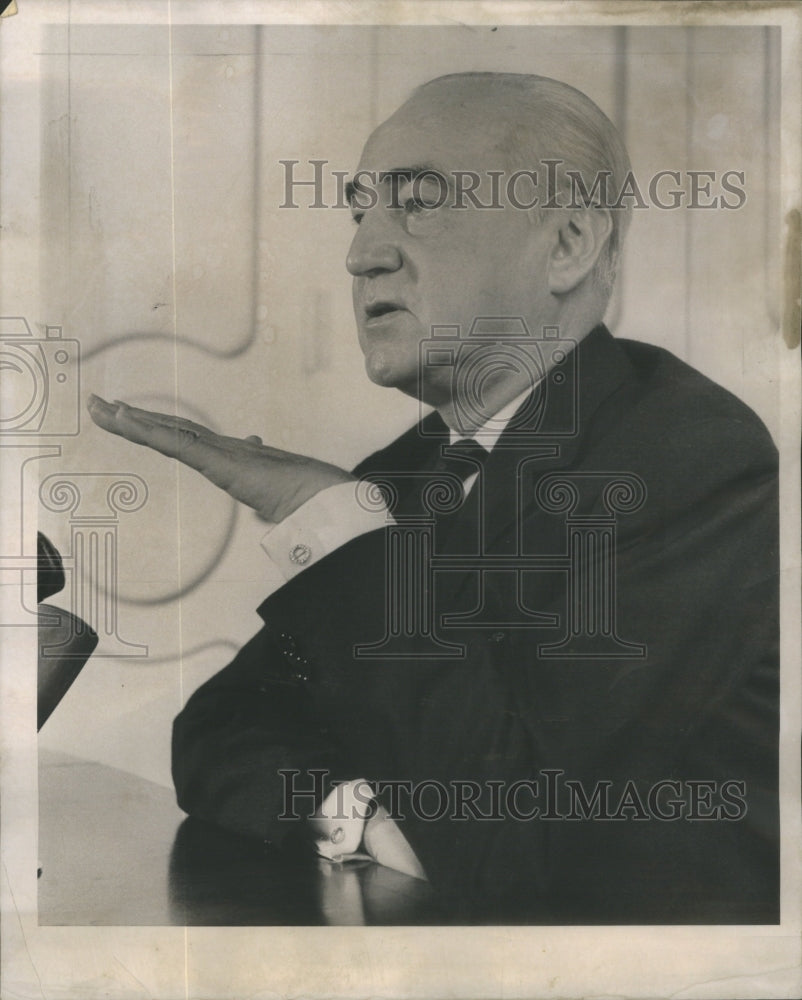 1962 Press Photo Harve Alphand French Ambssador US conference- RSA84271- Historic Images