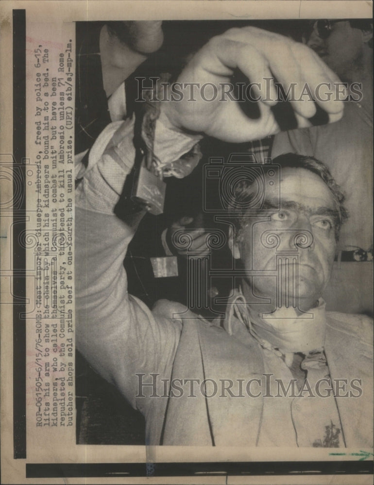 1976 Press Photo Giuseppe Ambrosio Italian Businessman- RSA84793- Historic Images