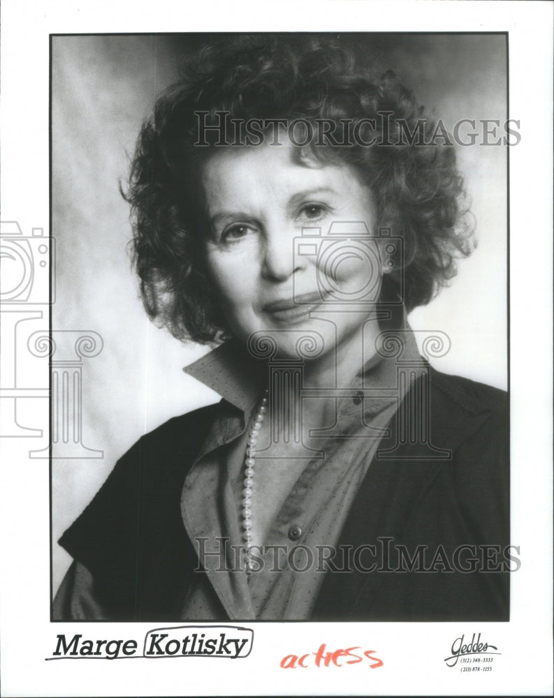 Press Photo Actress Marge Kotlisky Portrait- RSA85445- Historic Images