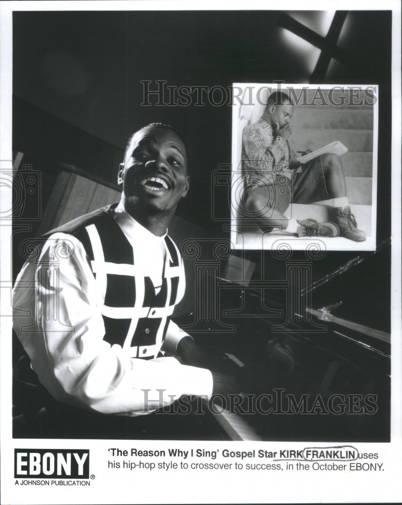 1996 Press Photo Kirk Dwayne Franklin Gospel Musician The Reason Why I Sing- Historic Images