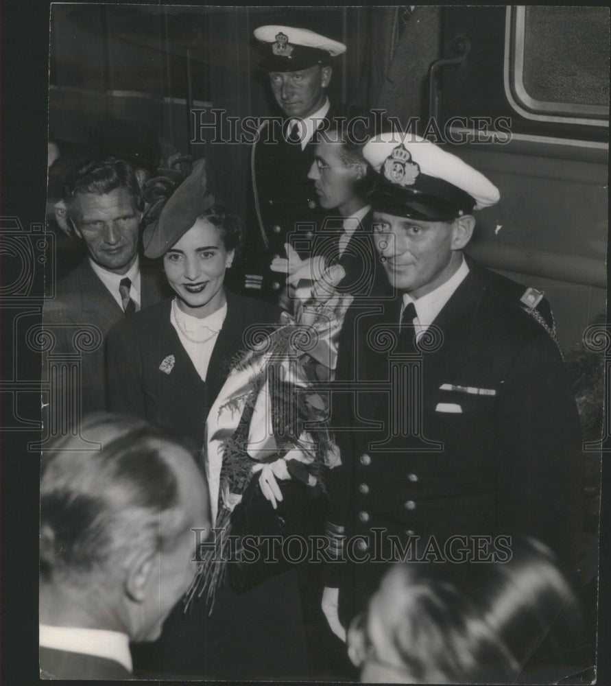 1939 Press Photo Crown Prince Frederik of Denmark and Princess arrive in Chicago- Historic Images