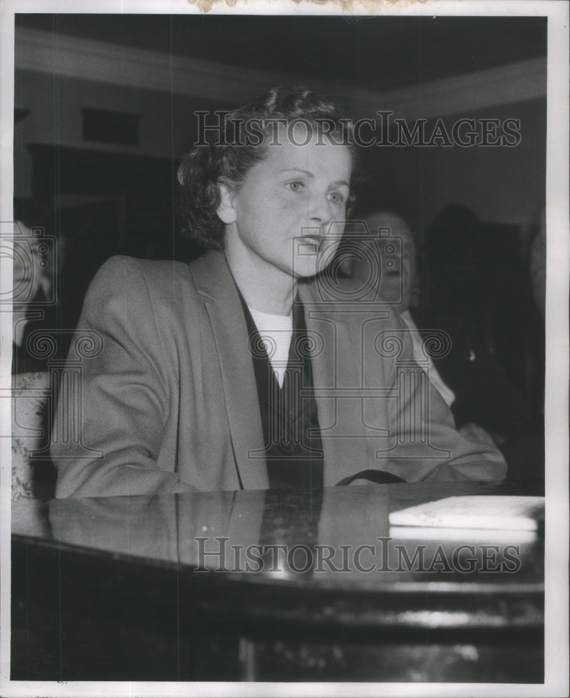 1950 Press Photo Wife Of Slain Cop Mrs Annabell Drury- Historic Images