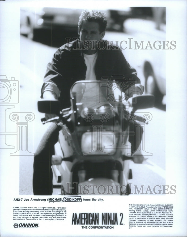 1987 Press Photo Michael Dudikoff Actor American Ninja 2- RSA86827- Historic Images