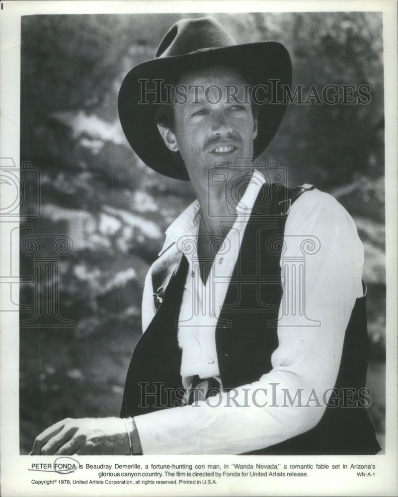 1979 Press Photo Actor Peter Fonda In Wanda Nevada- RSA86969- Historic Images