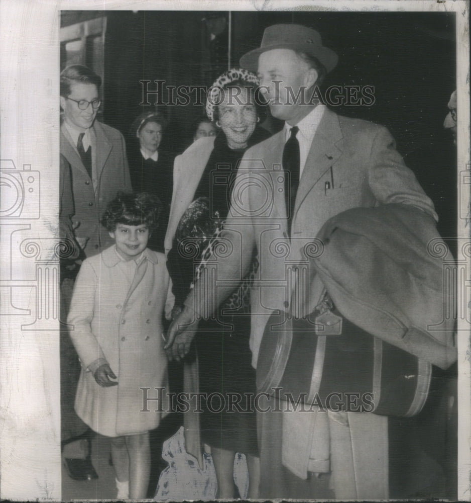 1950 Press Photo King Leopoia Belgium Wife Princess Rethy Son Prince Alexander - Historic Images