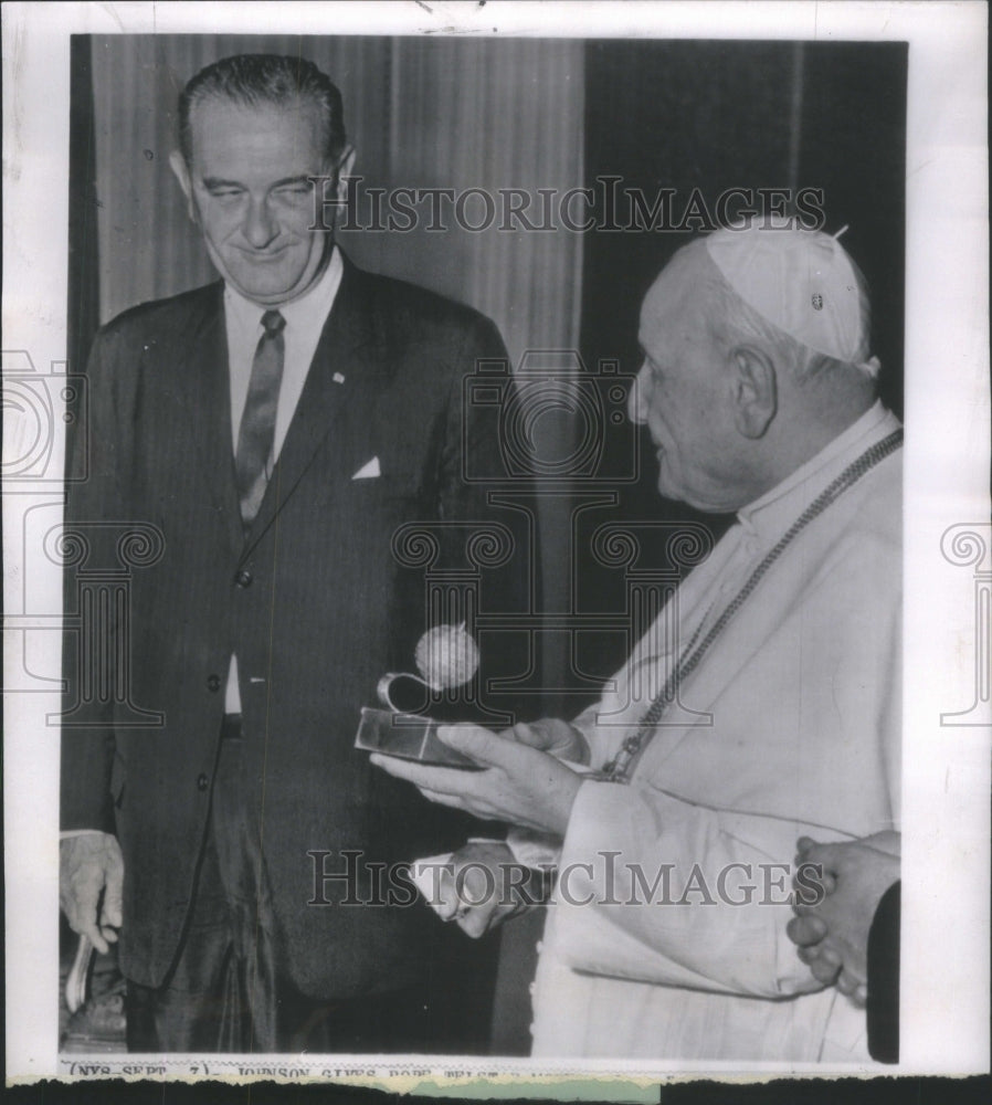 1962 Press Photo VICE PRESIDENT LYNDON JOHNSON POPE JOHN PONTIFF VATICAN CITY- Historic Images