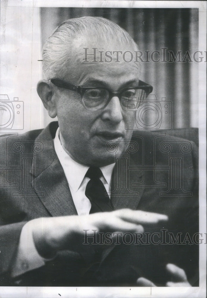 1967 Press Photo National College of Education President Johnson Speaking- Historic Images