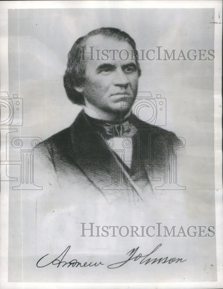 1947 Press Photo Andrew Johnson President Historical Novel- RSA91319- Historic Images