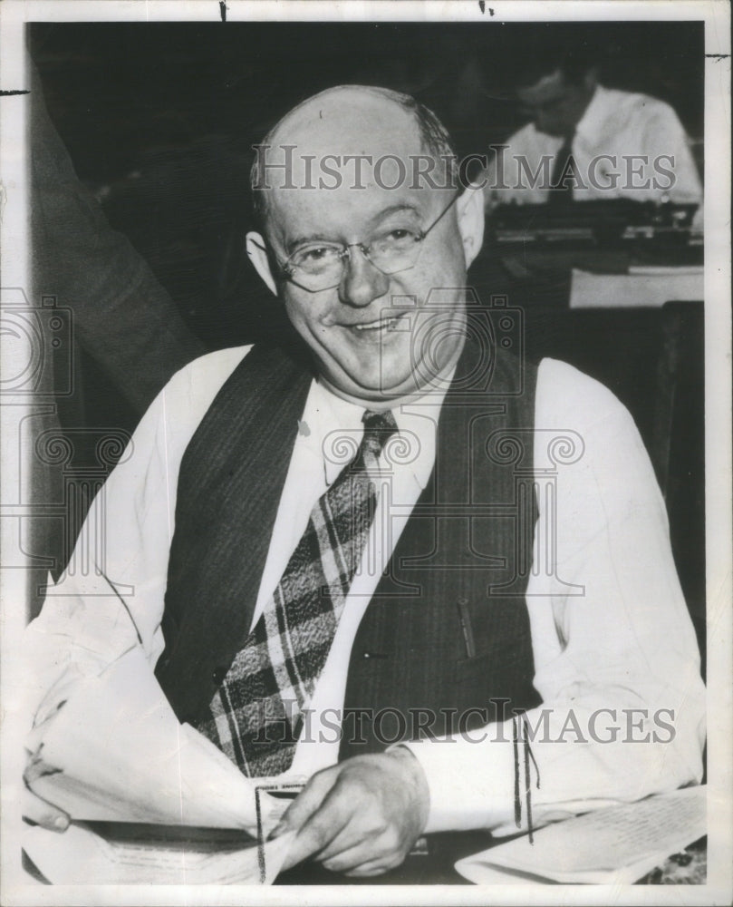 1948 Press Photo Edwin C. Johnson, member of Sun Times Editorial Staff Dies- Historic Images
