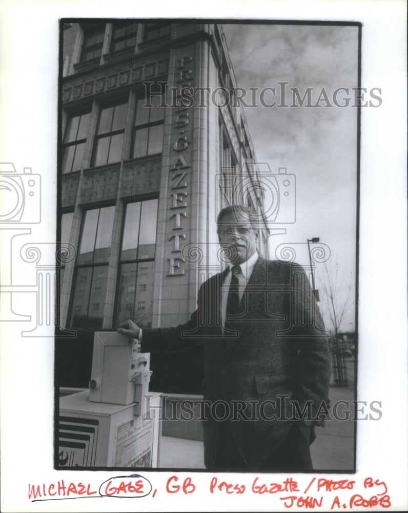 1990 Press Photo Michael Gage, GB Press Gazette- Historic Images