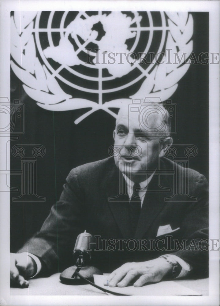 1966 Press Photo Paul Hoffman Executive Statesman Global Aid Administrator UN- Historic Images
