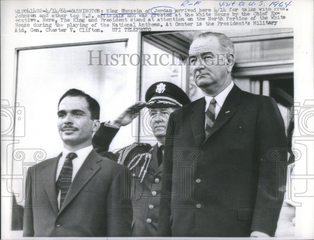 1964 Press Photo King Hussein bin Talal Jordan Royal Family- Historic Images