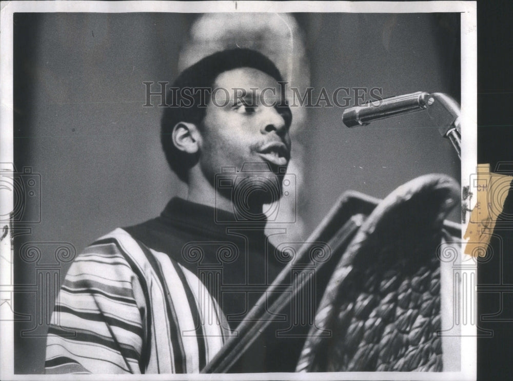 1969 Press Photo Herman Holmes, head of the Chicago Chapter of the Black Econ.- Historic Images