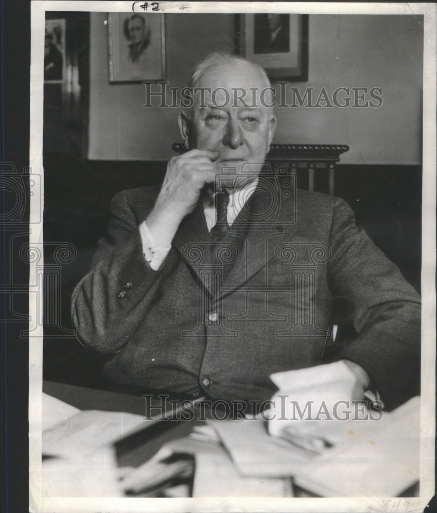 1937 Press Photo Carter Harrison Chicago City Mayor- Historic Images