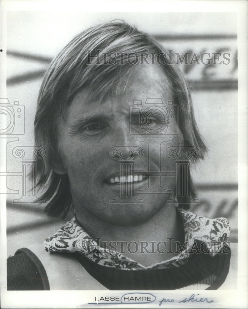 1974 Press Photo Lars Arne Lasse Hamre Norwegian alpine skier Grenoble - Historic Images