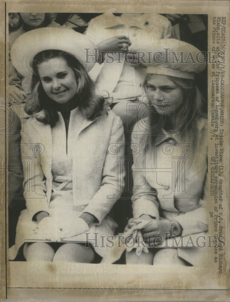 1969 Press Photo CaerNarvon Wales daughter president Richard Nixon Luxembourg- Historic Images