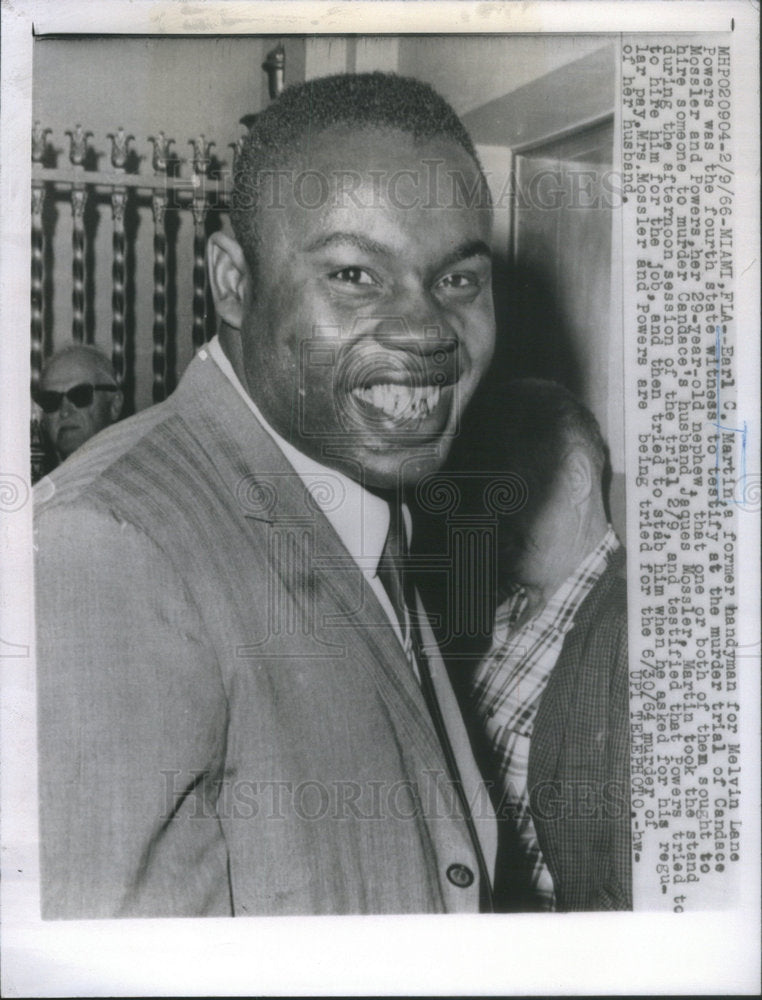 1966 Press Photo Melvin Powers Handyman Testify at Mossler/Powers Murder Trial