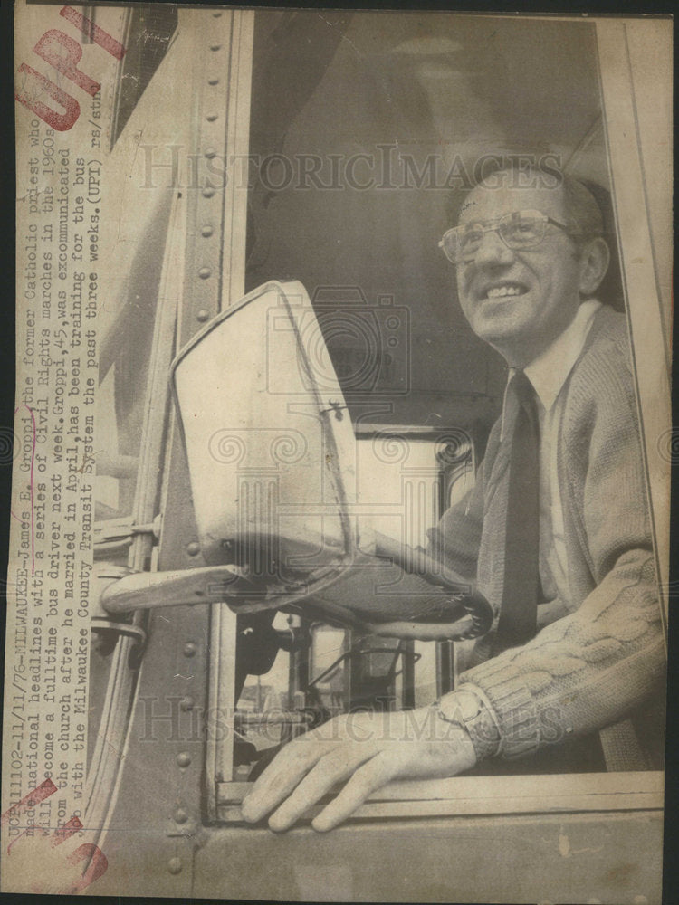 1976 Press Photo Groppi Catholic Priest Made National Headlines Of Civil Rights