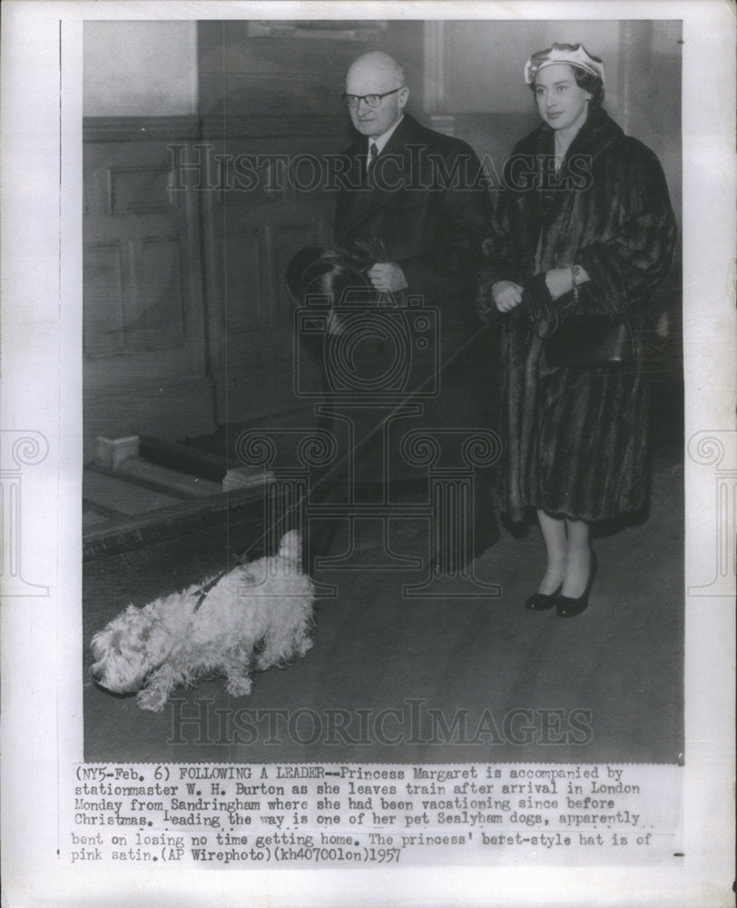 1957 Press Photo Princess Margaret Burton London Monday Sandringham - RSC06233