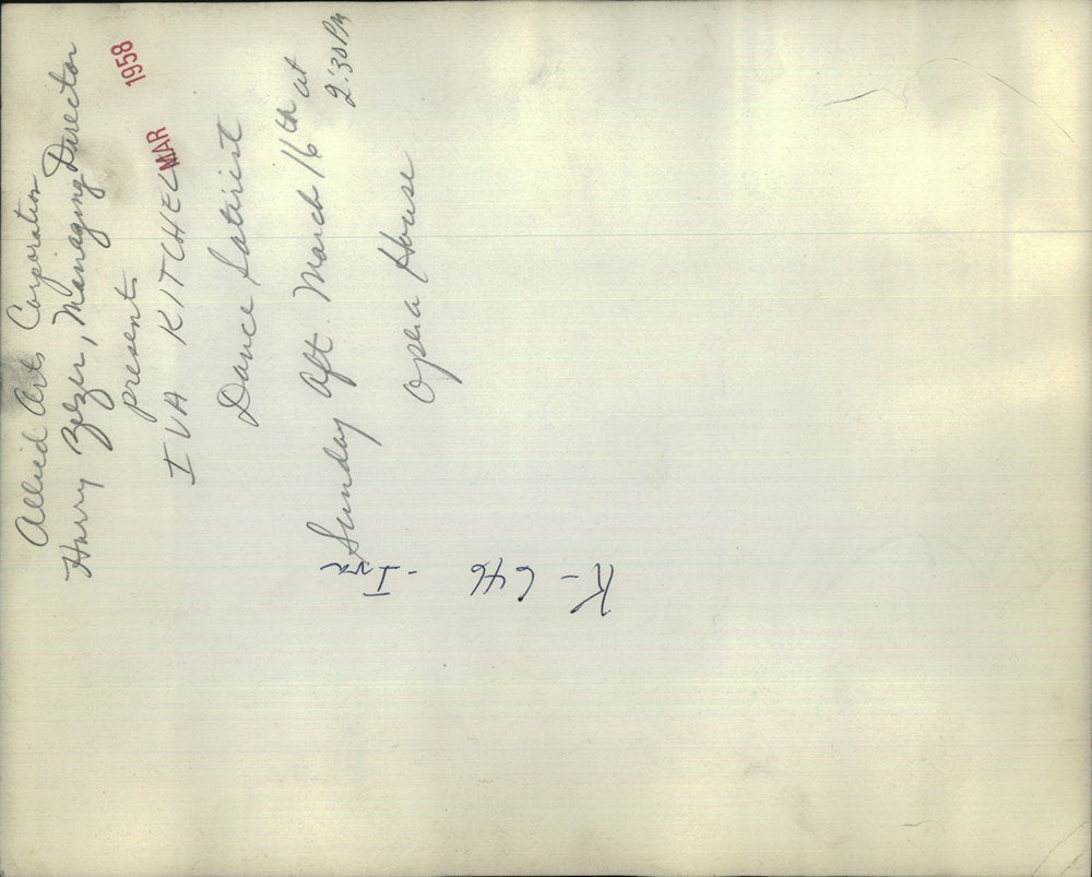 1958 Press Photo Allied Corporation Hurry Managing Director Kitchen Dance