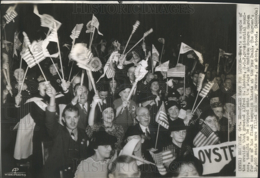 1936 Press Photo Alfred M. Landon, G.O.P. Presidential Nominee - RSC09331
