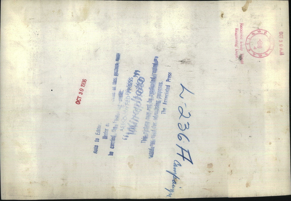 1936 Press Photo Alfred M. Landon, G.O.P. Presidential Nominee - RSC09331