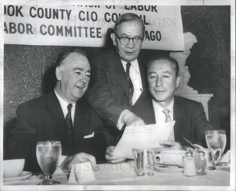 1957 Press Photo William Lee, Jacob Siegel and Charles S. Zimmerman - RSC09887- Historic Images