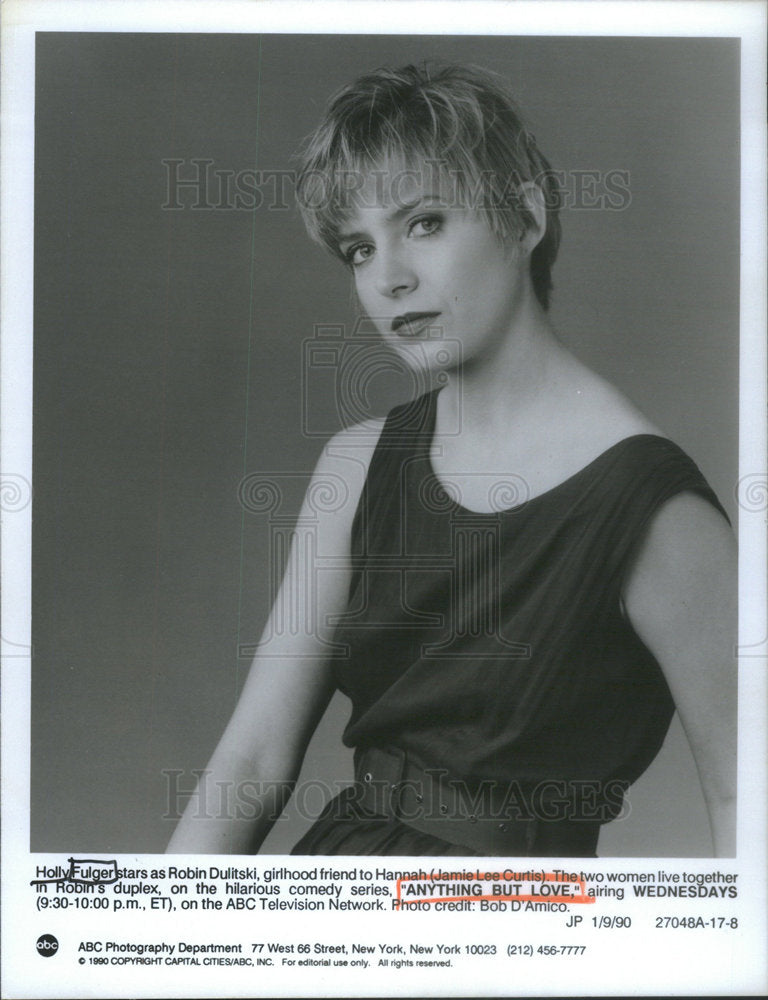 1990 Press Photo Holly Fulger American Film Television Actress Chicago Michigan