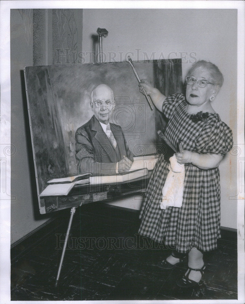 1960 Press Photo Artist Rosa Lee Magnolia Rosenborough Westchester Chesterton