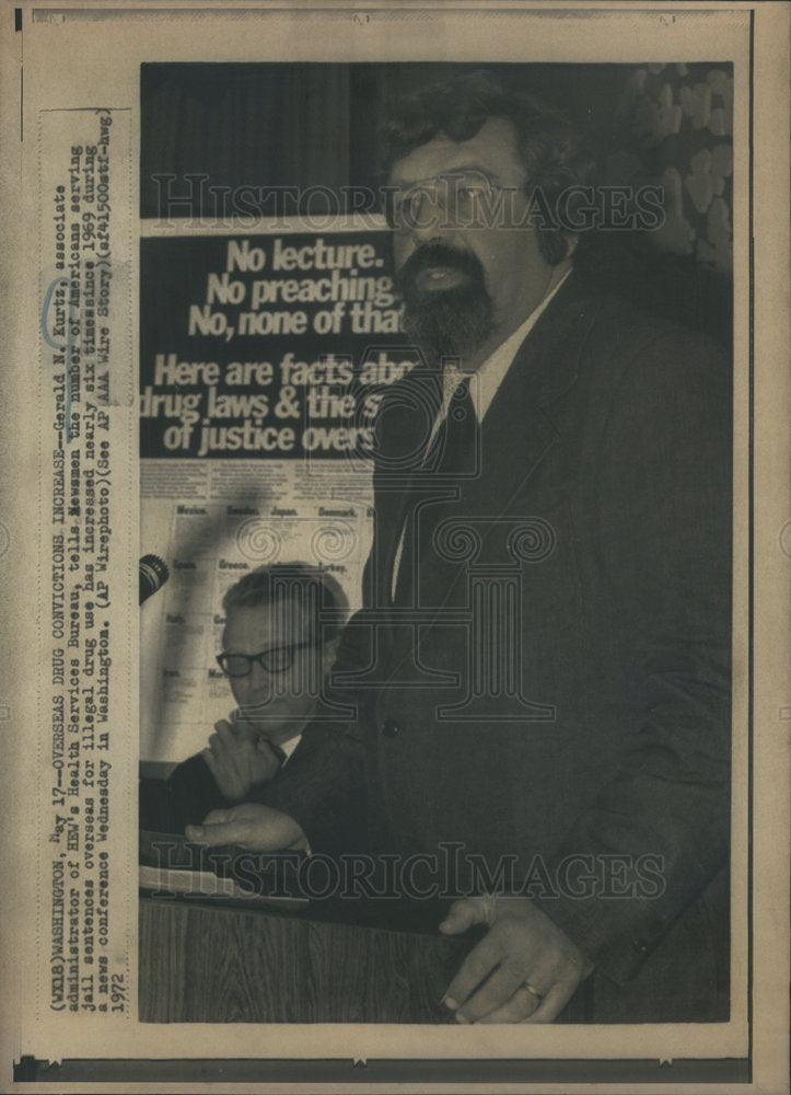 1972 Press Photo GERALD K. KURTZ ASSOCIATE ADMINISTRATOR HEW'S HEALTH SERVICE