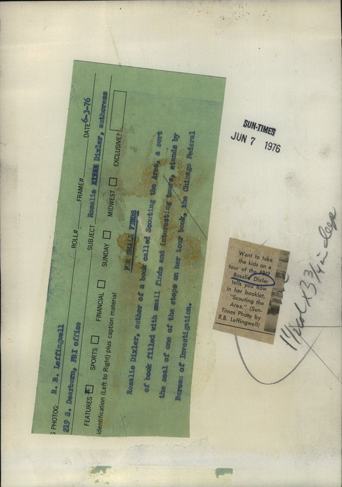 1976 Press Photo Rosalie Dixler, Author SCOUTING THE AREA - RSC19811