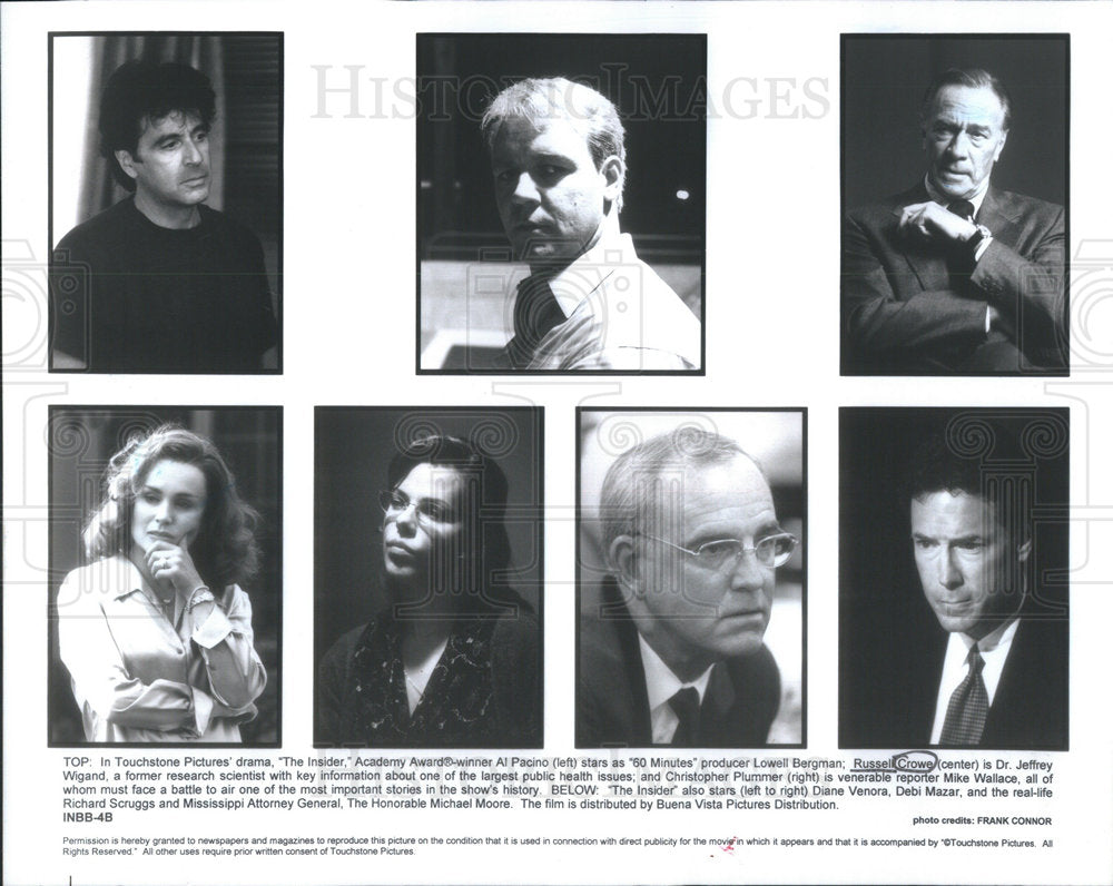 1999 Press Photo Insider Movie Photo Montage Pacino Crowe Plummer Venora Mazar