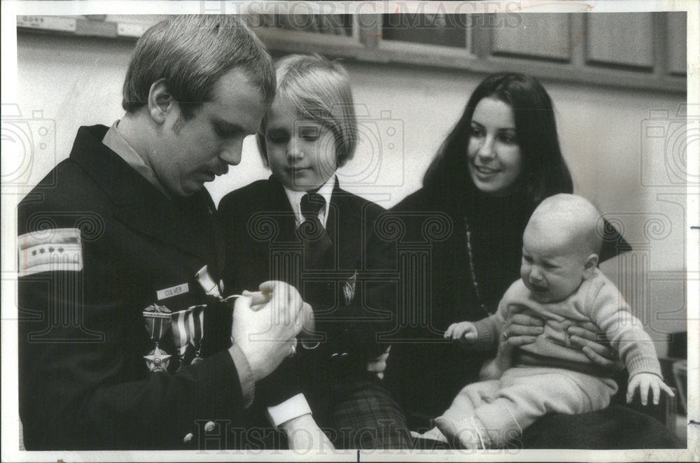 1978 Press Photo Ralph Culver wife  Sheila sons Scott Christopher City Hall- Historic Images