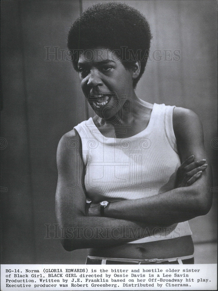 1973 Press Photo Norma Gloria Edwards is the bitter and hostile older sister