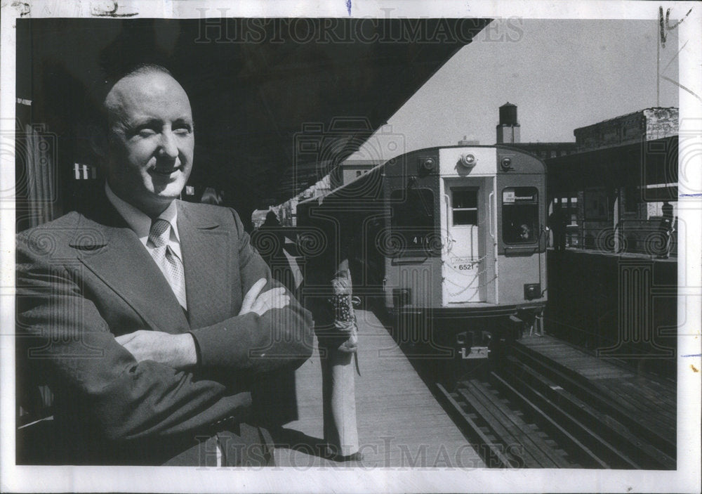 1976 Press Photo Chicago Transit Authority Chairman James McDonough- Historic Images