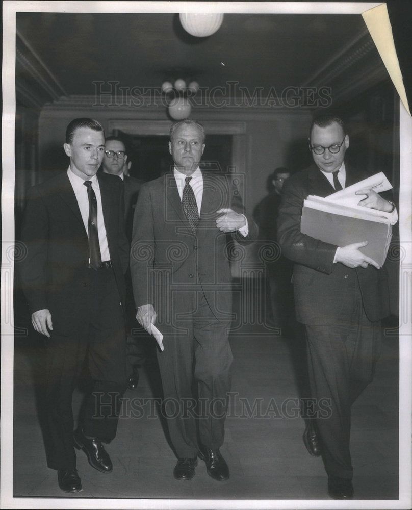 1962 Press Photo Richard Morrison, babbling burglar, with Charles Rush- Historic Images