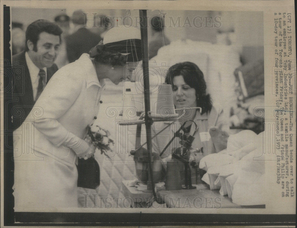 1973 Press Photo Queen Elizabeth II England Royalty- Historic Images