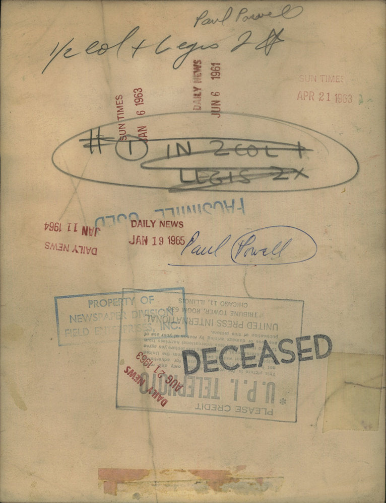 1961 Press Photo Ill.House Speaker Paul Powell with Mary Teal 1st Girl Page.